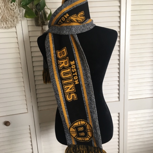 🔥 Boston Bruins NHL Official Spoked-B Scarf - Black & Gold Game Day Ready! 🏒🐻 - Picture 2 of 4